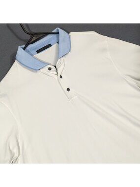 Greyson Polo Shirt Men's XL White Short Sleeve Performance Golf Stretch